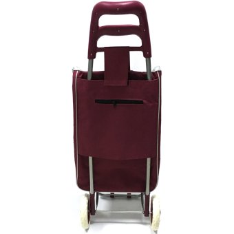 Folding Wheeled Festival Shopping Trolley Bag (Red Wine) June 2018 - 4 Folding Wheeled Festival Shopping Trolley Bag (Red wine) - 4