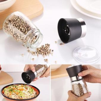 Glass Salt Pepper Mill Grinder Spice Container Condiment Jar Holder Grinding Bottle Color:Black July 2018 - 4 Glass Salt Pepper Mill Grinder Spice Container Condiment Jar Holder Grinding Bottle color:Black - 4
