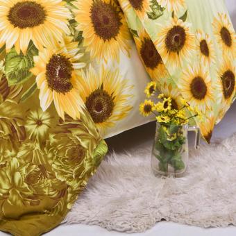 GoGoLife Cotton Home Quilt Cover Single/Full/Queen/King Size-28#Sunflower June 2018 - 3 GoGoLife Cotton Home Quilt Cover Single/Full/Queen/King size-28#Sunflower - 3