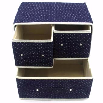 Gonzalez Multipurpose Durable Cloth Rack (White) With FoldableWoven Clothing Storage Box (Dotted Blue) April 2018 - 5 Gonzalez Multipurpose Durable Cloth Rack (White) with FoldableWoven Clothing Storage Box (Dotted Blue) - 5
