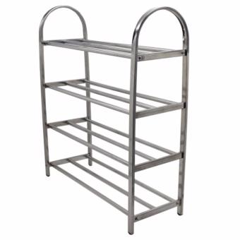 Gonzalez Multipurpose Durable Cloth Rack (White) With High QualitySrew Assemble 4 Layers Stainless Steel Stackable Shoe Rack June 2018 - 5 Gonzalez Multipurpose Durable Cloth Rack (White) with High QualitySrew Assemble 4 Layers Stainless Steel Stackable Shoe Rack - 5