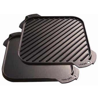 Gourdos Lodge LSRG3 10 .5 Inch Pre-Seasoned Cast Iron ReversibleGrill / Griddle (Charcoal) July 2018 - 4 Gourdos Lodge LSRG3 10 .5 inch Pre-Seasoned Cast Iron ReversibleGrill / Griddle (Charcoal) - 4