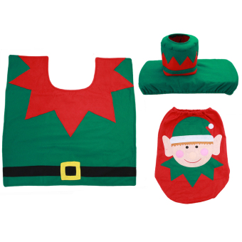 HengSong Christmas Santa Toilet Seat Cover And Rug Toilet SetsMulticolor - Intl June 2018 - 5 HengSong Christmas Santa Toilet Seat Cover and Rug Toilet setsMulticolor - Intl - 5