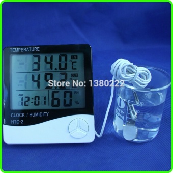 High Quality LCD Digital Thermometer Hygrometer With Temperature And Humidity Dual Sensors Show Indoor Outdoor In Same Time - Intl May 2018 - 2 high quality LCD Digital Thermometer Hygrometer with Temperature and humidity Dual Sensors show indoor outdoor in same time - intl - 2