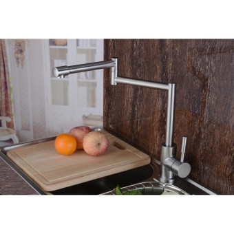 High Quality Stainless Steel Kitchen Sink Faucet Cold And Hot WaterTap Mixer(Silver) - Intl June 2018 - 2 High Quality Stainless Steel Kitchen Sink Faucet Cold and Hot WaterTap Mixer(Silver) - Intl - 2