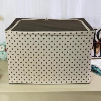 HOMU Clothes Blanket Storage Box Home Organizer 66L (Polka Brown) June 2018 - 3 HOMU Clothes Blanket Storage Box Home Organizer 66L (Polka Brown) - 3
