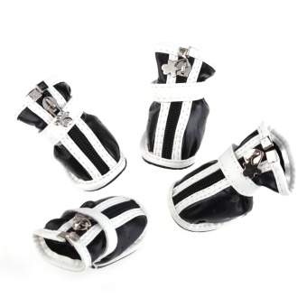 Hot PU Comfortable Boots Waterproof Shoes For Small Big Pet DogBlack No.5 - Intl June 2018 - 2 Hot PU Comfortable Boots Waterproof Shoes For Small Big Pet DogBlack No.5 - intl - 2