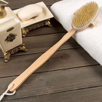HYX HOT SALE!!!Back Scrubber Long Wooden Handle Bristle Shower Bath Body Brush Dry Skin Brush - Intl April 2018 - 3 HYX HOT SALE!!!Back Scrubber Long Wooden Handle Bristle Shower Bath Body Brush Dry Skin Brush - intl - 3
