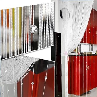 Imitation Crystal Beaded Tassel String Curtain Door Window HomeDecor Divider 1 X 2M White - Intl April 2018 - 2 Imitation Crystal Beaded Tassel String Curtain Door Window HomeDecor Divider 1 x 2M White - intl - 2
