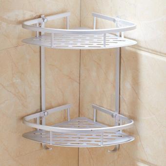 JA Dual Tier Wall Mounted Aluminum Triangle Shape Bathroom Accessories Organizer (Silver) July 2018 - 2 JA Dual Tier Wall Mounted Aluminum Triangle Shape Bathroom Accessories Organizer (Silver) - 2