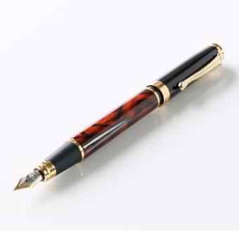 JinHao 500 Brown Marble 18KGP Medium Nib Golden Trim Business Gift Fountain Pen June 2018 - 4 JinHao 500 Brown Marble 18KGP Medium Nib Golden Trim Business Gift Fountain Pen - 4