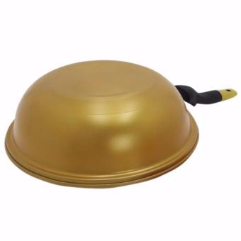 Korean Golden Vacuum Skillet 32 Cm Wok Non-stick Ceramic Fry Panwith Loop Handle 698 (Golden Yellow) With Free Korea 6pcs CookingUtensil Heat Resistant Ladle (Red/Black) And Silicone MultipurposeFunnel Strainer (Red) June 2018 - 3 Korean Golden Vacuum Skillet 32 cm Wok non-stick Ceramic Fry Panwith loop handle 698 (Golden Yellow) with Free Korea 6pcs CookingUtensil Heat Resistant Ladle (Red/Black) and Silicone MultipurposeFunnel Strainer (Red) - 3
