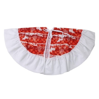 LALANG Christmas Tree Skirt Tree Tabletop Party ChristmasDecoration (Red) - Intl June 2018 - 3 LALANG Christmas Tree Skirt Tree Tabletop Party ChristmasDecoration (Red) - intl - 3