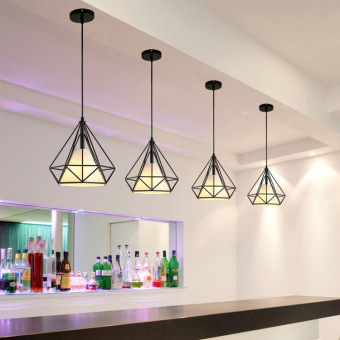LED Pendant Light-Black 25CM Single Heads With E27 Light Blub DA097Modern Industry Creative Bar Lamp June 2018 - 5 LED Pendant Light-Black 25CM Single Heads With E27 Light Blub DA097Modern Industry Creative Bar Lamp - 5
