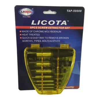 Licota TAP-50008 Screw Extractor Set (Black/Silver) June 2018 - 2 Licota TAP-50008 Screw Extractor Set (Black/Silver) - 2