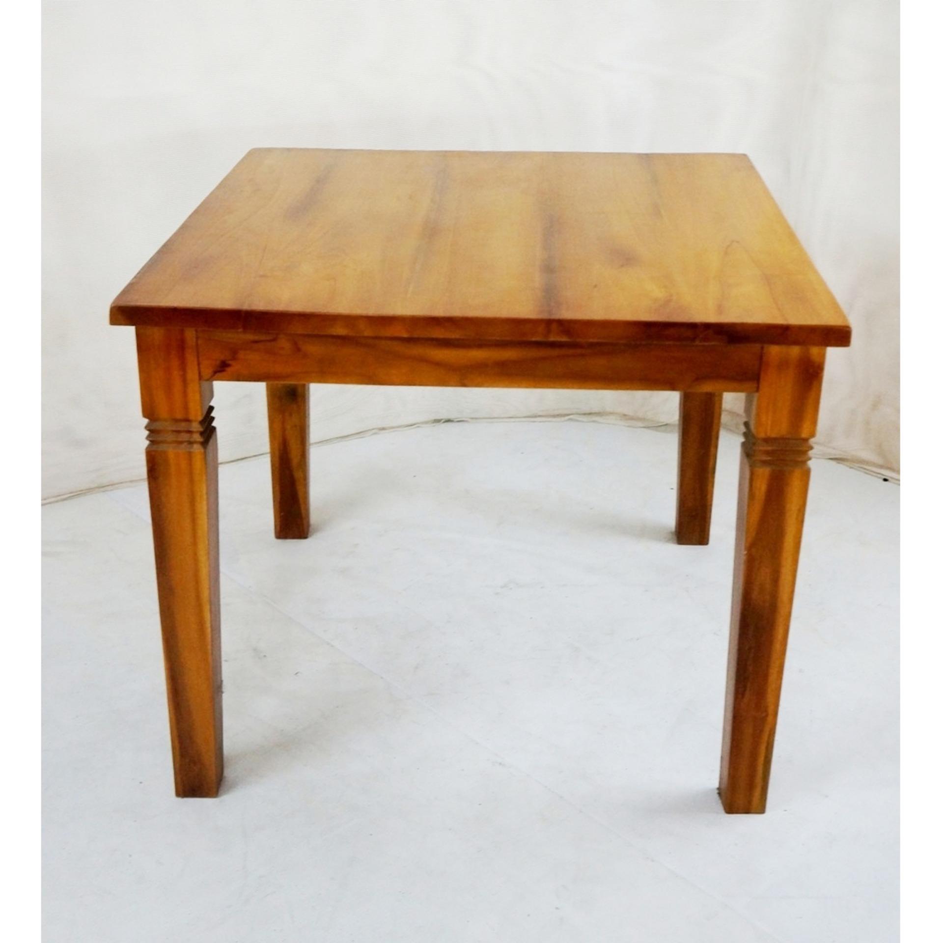 Philippines Linden Teak Handcrafted Solid Wood Fixblock Linden Teak Handcrafted Solid Wood Fixblock Dining Table 90x90 Furniture Gold Teakseries Indoor Design