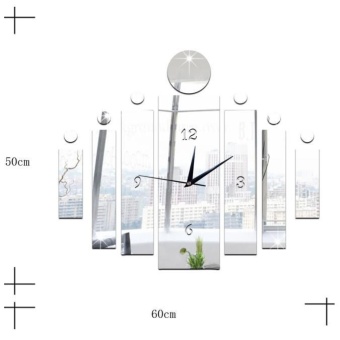 Luxury 3D Mirror Silver Wall Clock Modern Design Home Decor WatchWall Sticker - Intl June 2018 - 2 Luxury 3D Mirror Silver Wall Clock Modern Design Home Decor WatchWall Sticker - intl - 2