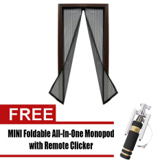 Magic Mesh Instant Screen Door (Black) with free MINI Foldable All-In-