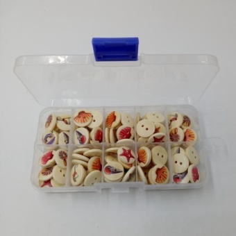MagiDeal A Box Of 100 Pieces Assorted Round Sea Shell Wooden Buttons For Sewing Craft - Intl June 2018 - 4 MagiDeal A Box of 100 Pieces Assorted Round Sea Shell Wooden Buttons for Sewing Craft - intl - 4