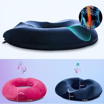 Memory Foam Hemorrhoid Treatment Ring Donut Travel Support Seat Cushion Pressure Navy Blue Men - Intl June 2018 - 2 Memory Foam Hemorrhoid Treatment Ring Donut Travel Support Seat Cushion Pressure Navy Blue Men - intl - 2