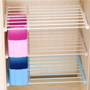 Multifunctional 60cm Lenght Retractable Wardrobe Storage RackKitchen Shelf Holder Bathroom Shelves Cabinet Partition SeparatedOrganizer (White) July 2018 - 5 Multifunctional 60cm Lenght Retractable Wardrobe Storage RackKitchen Shelf Holder Bathroom Shelves Cabinet Partition SeparatedOrganizer (White) - 5