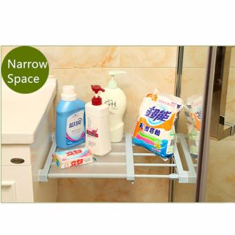 Multifunctional 60cm Lenght Retractable Wardrobe Storage RackKitchen Shelf Holder Bathroom Shelves Cabinet Partition SeparatedOrganizer (White) July 2018 - 2 Multifunctional 60cm Lenght Retractable Wardrobe Storage RackKitchen Shelf Holder Bathroom Shelves Cabinet Partition SeparatedOrganizer (White) - 2