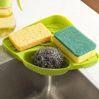 Multifunctional Kitchen Sink Triangle Racks Soap Stand StorageOrganizer Box Holder (Green) By LuckyG - Intl June 2018 - 3 Multifunctional Kitchen Sink Triangle Racks Soap Stand StorageOrganizer Box Holder (Green) by LuckyG - intl - 3