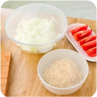 Multifunctional Silicone Food Wrap Clear Reusable Silicone WrapsSeal Cover Stretch Fresh Keeping Kitchen Tools Cooking (4 Pcs) -intl June 2018 - 2 Multifunctional Silicone Food Wrap Clear Reusable Silicone WrapsSeal Cover Stretch Fresh Keeping Kitchen Tools Cooking (4 Pcs) -intl - 2