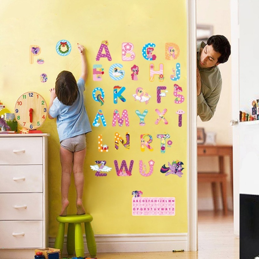 Philippines My Little Pony Design Alphabet Letters Wall Stickers My Little Pony Design Alphabet Letters Wall Stickers Nurseryroomdecoration Mural Art Home Decals Kids Birthday Gift