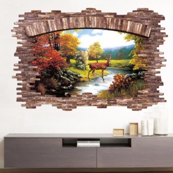New 3D Golden Deer Bedroom Living Room Removable Wall Stickers -intl June 2018 - 3 New 3D Golden Deer Bedroom Living Room Removable Wall Stickers -intl - 3