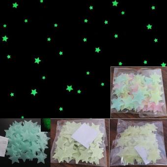 NiceEshop 100pcs Wall Stickers Decal Glow In The Dark Baby KidsBedroom Home Decor Color Stars Luminous Fluorescent Wall StickersDecal (Lake Blue) - Intl June 2018 - 3 niceEshop 100pcs Wall Stickers Decal Glow In The Dark Baby KidsBedroom Home Decor Color Stars Luminous Fluorescent Wall StickersDecal (Lake Blue) - intl - 3