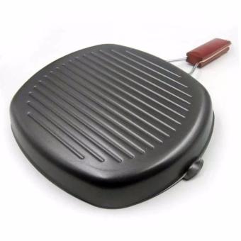 Non-stick Square Grill Pan 28cm) With Silicone Multipurpose FunnelStrainer (Red) April 2018 - 2 Non-stick Square Grill Pan 28cm) with Silicone Multipurpose FunnelStrainer (Red) - 2