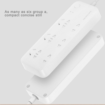 Original Xiaomi Mi Smart Power Strip Patch Board Plug Board WithRemote Control Time Switch Function & 6 Sockets, Cable Length:1.8M, Chinese Standard Plug(White) - Intl April 2018 - 3 Original Xiaomi Mi Smart Power Strip Patch Board Plug Board withRemote Control Time Switch Function & 6 Sockets, Cable Length:1.8M, Chinese Standard Plug(White) - intl - 3