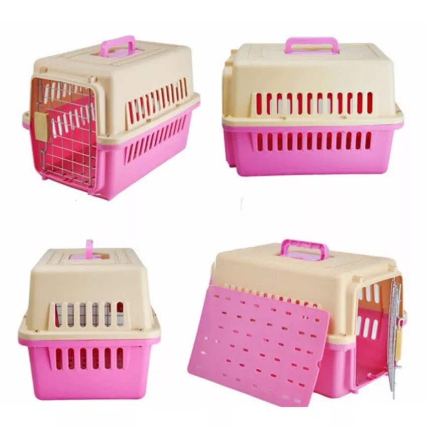 Pet Carrier 1001 Color Pink (48.5cm x 30cm x 31cm) Airline Standard Pet Height Up To 30cm For Small Dog and Cat  