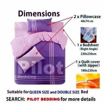 Pilot Bedding 4 In 1 Korean Leisure Style LS001 Queen Double FullSize Flat Bedsheet Pillowcase Sweet Sleep Essentials Best GiftBedding Set (Cheers-Grey) April 2018 - 3 Pilot Bedding 4 in 1 Korean Leisure Style LS001 Queen Double FullSize Flat Bedsheet Pillowcase Sweet Sleep Essentials Best GiftBedding Set (Cheers-Grey) - 3
