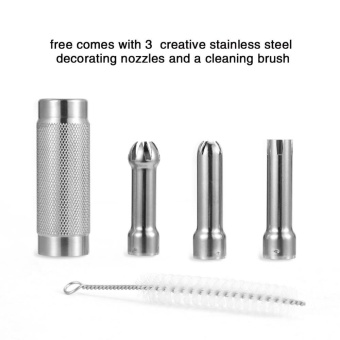 Pontus Professional Whipped Cream Dispenser Stainless Steel/ 3Decorating Nozzles & Free Cleaning Brush, Uses Standard N20Cartridges (not Included) 1 Pint 500ML Hot Sale - Intl June 2018 - 3 Pontus Professional Whipped Cream Dispenser Stainless Steel/ 3Decorating Nozzles & Free cleaning brush, Uses Standard N20Cartridges (not included) 1 Pint 500ML Hot Sale - intl - 3