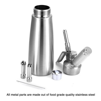 Pontus Professional Whipped Cream Dispenser Stainless Steel/ 3Decorating Nozzles & Free Cleaning Brush, Uses Standard N20Cartridges (not Included) 1 Pint 500ML Hot Sale - Intl June 2018 - 4 Pontus Professional Whipped Cream Dispenser Stainless Steel/ 3Decorating Nozzles & Free cleaning brush, Uses Standard N20Cartridges (not included) 1 Pint 500ML Hot Sale - intl - 4