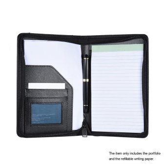 Portable Business Portfolio Padfolio Folder Document Case Organizer A5 PU Leather With Business Card Holder Memo Note Pad Black - Intl June 2018 - 2 Portable Business Portfolio Padfolio Folder Document Case Organizer A5 PU Leather with Business Card Holder Memo Note Pad Black - intl - 2