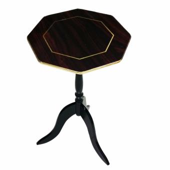 Real Cherry Wood/Gold Accent Table June 2018 - 2 Real Cherry Wood/Gold Accent Table - 2