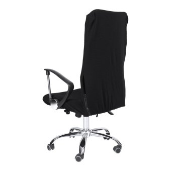 Removable Stretchy Swivel Chair Covers Office Armchair Soft Slipcovers (Black S) - Intl June 2018 - 3 Removable Stretchy Swivel Chair Covers Office Armchair Soft Slipcovers (Black S) - intl - 3