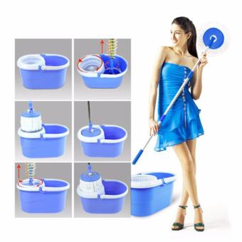 Rukia New 360? Microfiber Magic Rotating Spin Head Easy CleaningFloor Mop Bucket Set (Navy Blue) June 2018 - 2 Rukia New 360? Microfiber Magic Rotating Spin Head Easy CleaningFloor Mop Bucket Set (Navy Blue) - 2