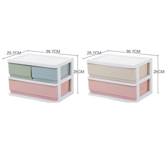 RuYiYu - 38.7 X 25.7 X 26cm, Multi Purpose Desktop Drawer UnitOrganizer,Bedroom 2 Layers Design Storage Box Container CabinetColorful - Intl June 2018 - 2 RuYiYu - 38.7 x 25.7 x 26cm, Multi Purpose Desktop Drawer UnitOrganizer,Bedroom 2 Layers Design Storage Box Container CabinetColorful - intl - 2