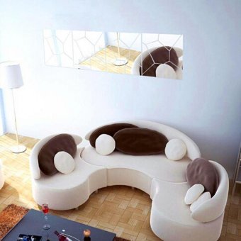 Silvery Mirror Moire Pattern Wall Sticker Home Room Decor Art MuralDIY - Intl June 2018 - 3 Silvery Mirror Moire Pattern Wall Sticker Home Room Decor Art MuralDIY - intl - 3