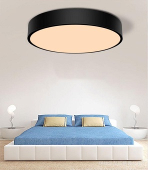 Simple Style Ceiling Lamps Living Room Bedroom Balcony CorridorsEnergy-Saving LED Diameter 23cm LED Warm Light (Black) June 2018 - 2 Simple Style Ceiling Lamps Living Room Bedroom Balcony CorridorsEnergy-Saving LED Diameter 23cm LED Warm Light (Black) - 2