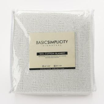 SM Home 100% Woven Cotton Blanket 80in. X 90in. (White) June 2018 - 3 SM Home 100% Woven Cotton Blanket 80in. x 90in. (White) - 3