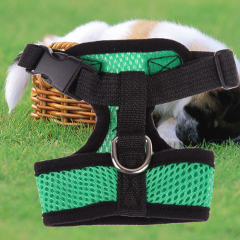 Soft Mesh Dog Harness Pet Puppy Cat Clothing Vest Green M June 2018 - 3 Soft Mesh Dog Harness Pet Puppy Cat Clothing Vest Green M - 3