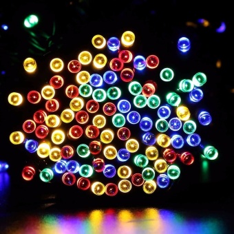 Solar Multi-color Lights 22m 200 LED Multi-color 8 Modes Solar Fairy String Lights For Outdoor Wedding Christmas Party - Intl June 2018 - 4 Solar Multi-color Lights 22m 200 LED Multi-color 8 Modes Solar Fairy String Lights For Outdoor Wedding Christmas Party - intl - 4
