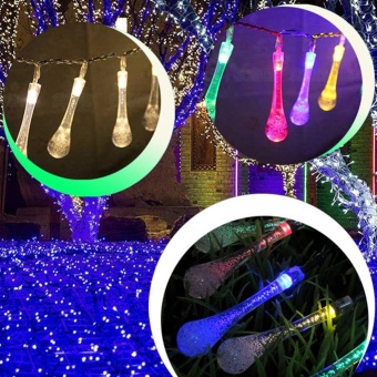 Solar String Lights, 21FT 30 LED Water Drop Fairy Lights, ChristmasSolar Rope Light For Indoor/Outdoor Garden Holiday PartyDecorations Color:Multicolor - Intl April 2018 - 3 Solar String Lights, 21FT 30 LED Water Drop Fairy Lights, ChristmasSolar Rope Light for Indoor/Outdoor Garden Holiday PartyDecorations Color:Multicolor - intl - 3