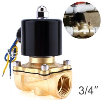 Solenoid Valve DC 12V 3/4" NPT N/C Brass Normally Closed ElectricValve
