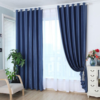 Solid Grommet Window Curtain Foam Lined Blackout Thermal Treatment Blue June 2018 - 2 Solid Grommet Window Curtain Foam Lined blackout thermal treatment Blue - 2